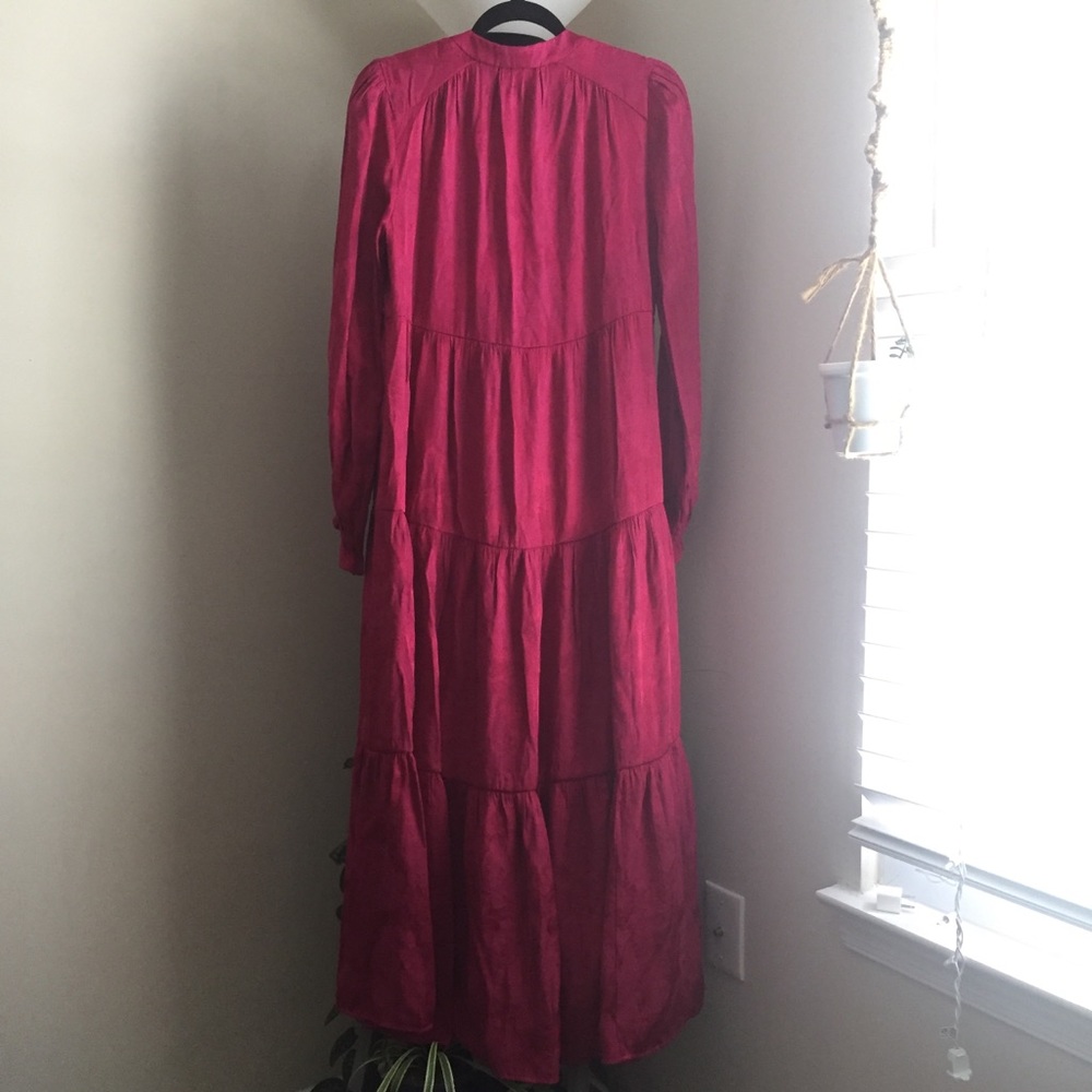 NWT Maeve by Anthropologie Pink Tiered Maxi Dress - Picture 9 of 17